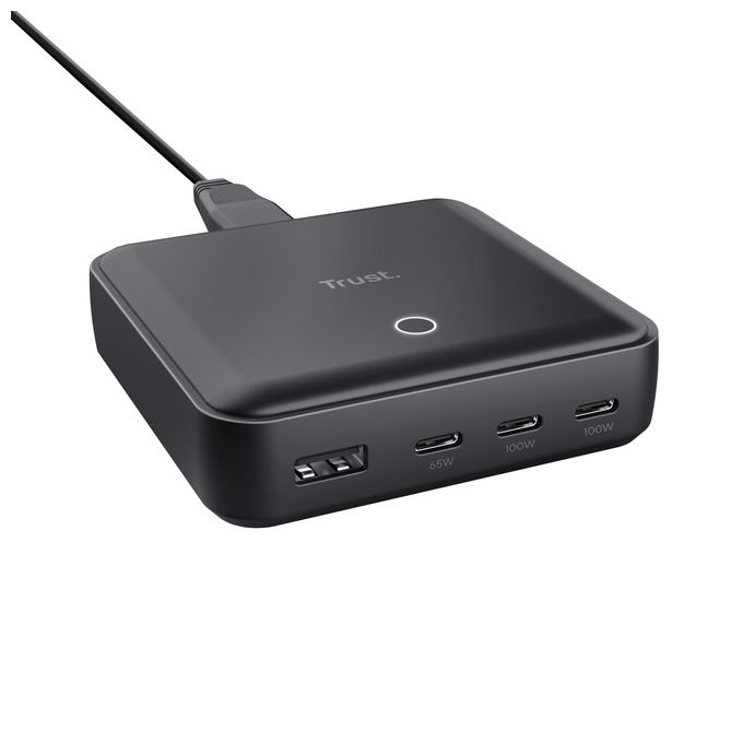 Trust 25242 Maxo Caricabatterie Desktop 100W 3x USB-C 1x USB-A 1,2 m colore Nero