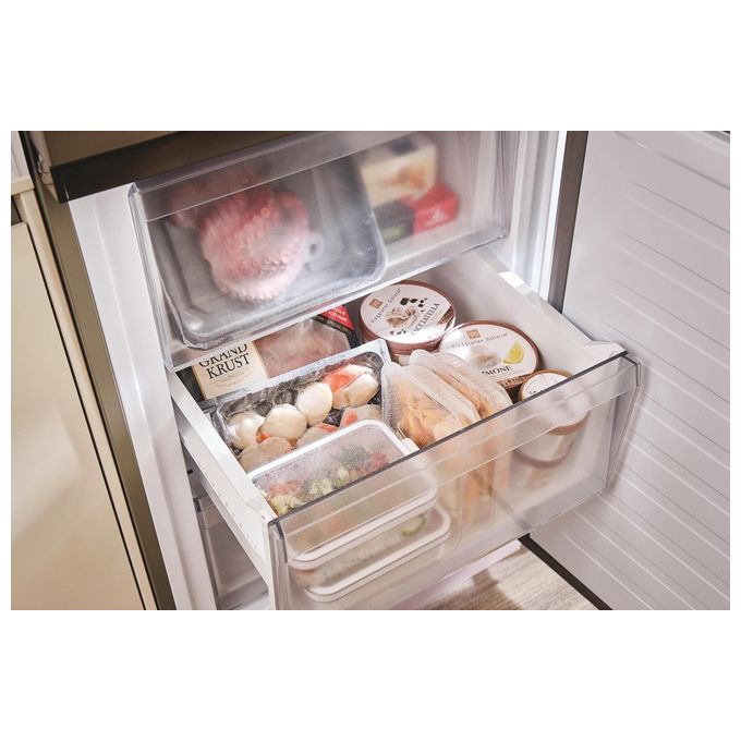 Candy CNCQ2T618EX Fresco Frigorifero Combinato 355 L 185 cm Classe E 38 dB No Frost Wi-Fi Touch colore Inox