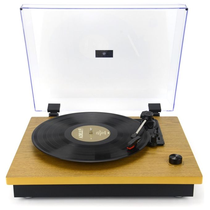New Majestic TT 53 Giradischi Vintage 33 45 78 Giri Bluetooth 5.4 USB REC Altoparlanti Incorporati Uscita RCA colore Nero Giallo