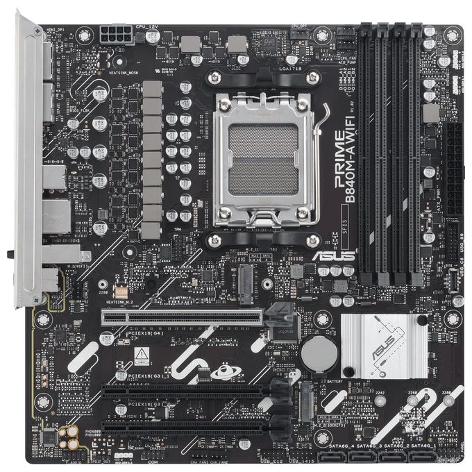 ASUS 90MB1J20-M0EAY0 PRIME Scheda Madre B840M-A WIFI AM5 DDR5 micro ATX con Wi-Fi 6E Bluetooth 5.3 2.5GbE colore Nero