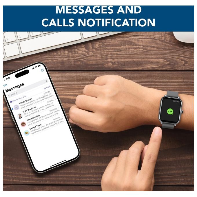 Cellular Line ION LED Salute Sport Notifiche Bluetooth Nero