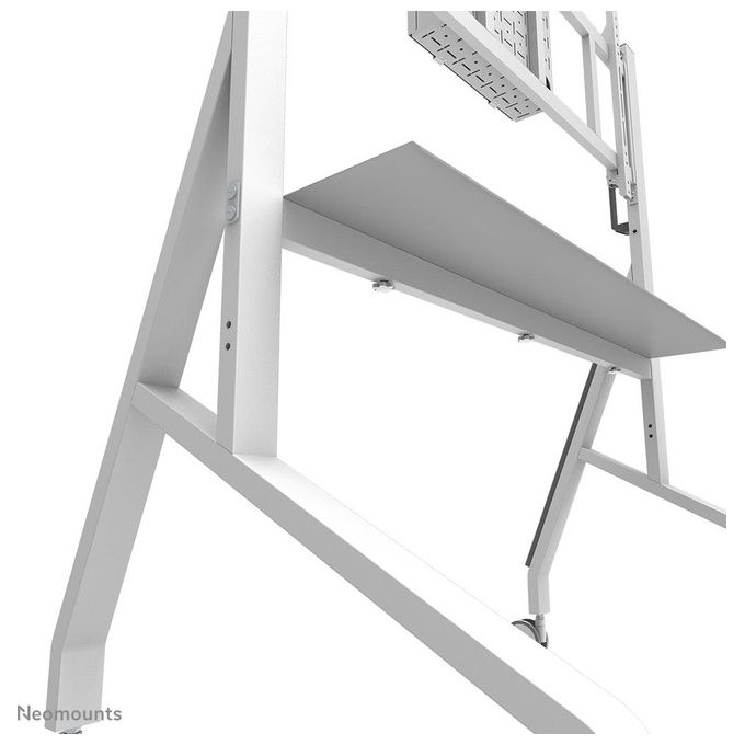 Neomounts FL50-575WH1 Carrello TV Mobile Altezza Regolabile 129-139 cm Capacita' 125 Kg VESA 100x100-1100x600 mm colore Bianco