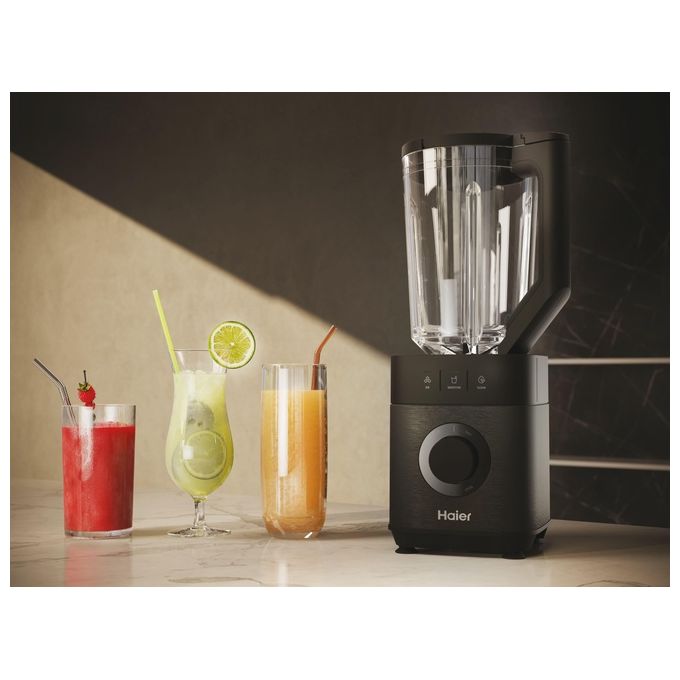 Haier HBL5B2011 I-Master Serie 5 Frullatore 1200 W 2 L 6 lame acciaio inox 3 programmi autopulizia Personal Jug colore Nero