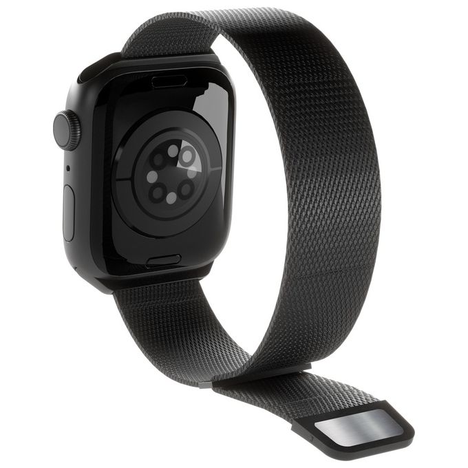 Puro AW44MILANESEBLK Cinturino Maglia Milanese per Apple Watch 42 44 45 49 mm Acciaio Inossidabile Chiusura Magnetica colore Nero