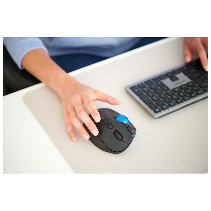 Kensington K72194WW Pro Fit Ergo TB450 Trackball Wireless Bluetooth 2,4 GHz 1600 DPI 7 Pulsanti colore Nero