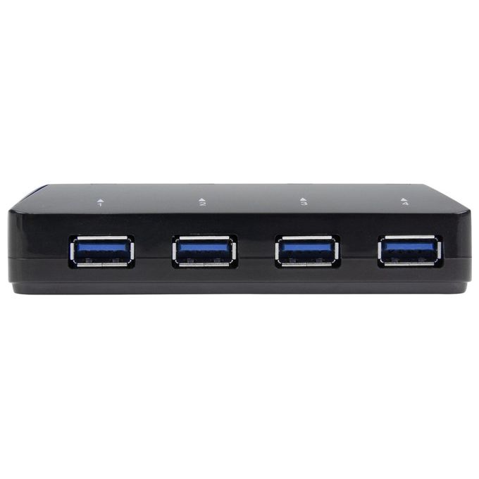 StarTech.com ST53004U1C Hub USB 3.0 a 4 Porte con Porta di Ricarica Dedicata 5 Gbps 2,4 A colore Nero