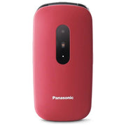 Panasonic KX-TU446EXR Telefono Cellulare a Conchiglia per Anziani 2.4'' TFT Tasto SOS Bluetooth Compatibile Apparecchi Acustici Rosso colore Rosso