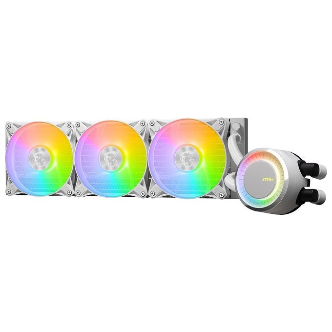 MSI MAG CORELIQUID E360 MAG CORELIQUID E360 Kit di raffreddamento a liquido 3 ventole 120 mm ARGB sincronizzabile testata rotabile 270° colore Nero
