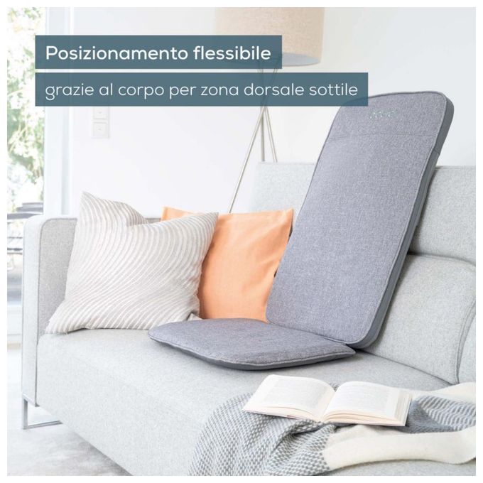 Beurer MG 202 Cuscino Massaggiante Shiatsu 2 Livelli di Intensita' Grigio Chiaro