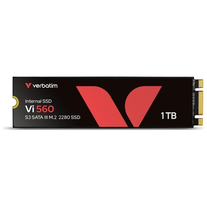 Verbatim 49364 Vi560 S3 SSD Interno 1 TB M.2 2280 SATA III 3D NAND Lettura 560 MB-s Scrittura 520 MB-s colore Nero