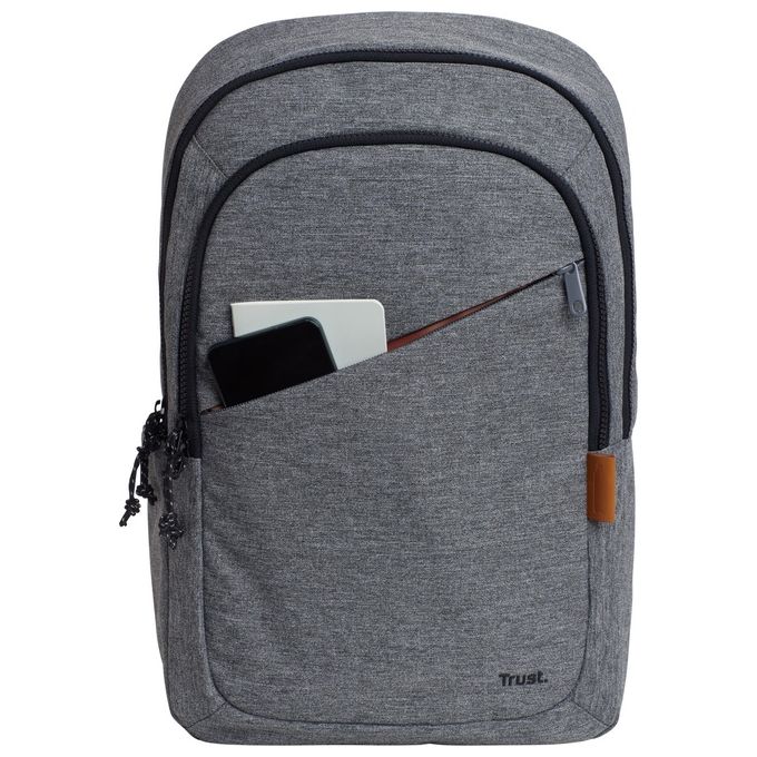 Trust 24981 Avana Zaino per Laptop 16'' Ecologico RPET 20 lt Impermeabile colore Grigio