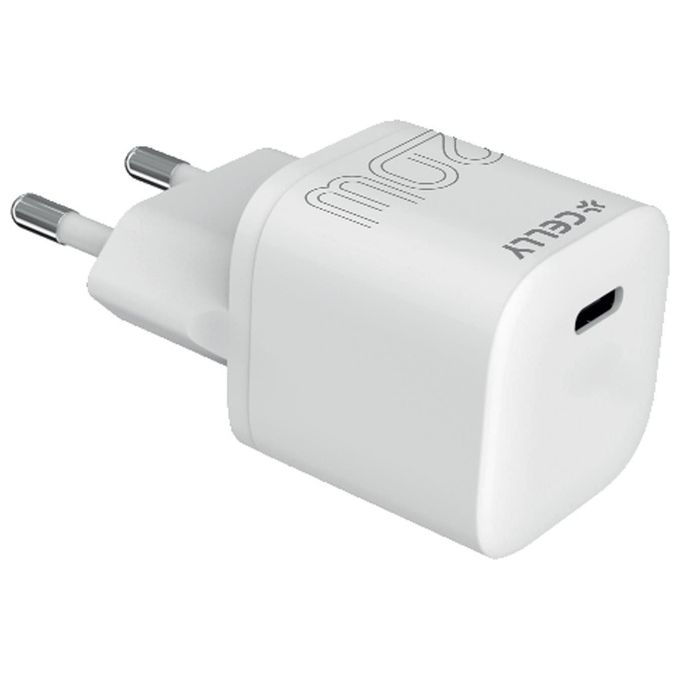 Celly Caricatore UltraCompact TC 1 Usb-C 20W Bianco