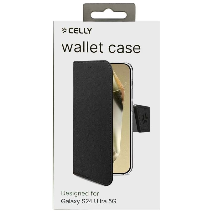 Celly Wally Case per Samsung Galaxy S24 Ultra 5G Nero