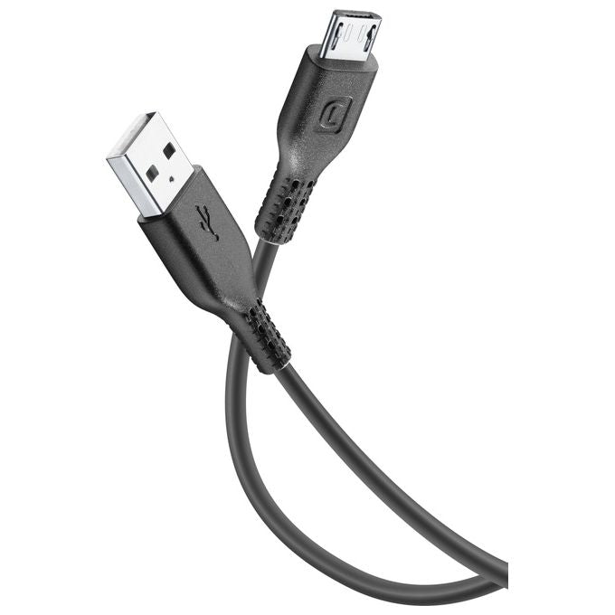 Cellularline USBDATA06MUSBK Power Cable Cavo Micro USB Ricarica e Trasferimento Dati USB A Micro USB B 0,6 m colore Nero