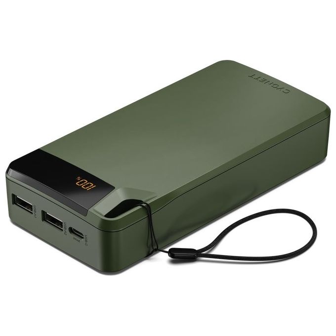 Cygnett CY4750PBCHE ChargeUp Boost Power Bank 20000 mAh 15W 2 USB-A 1 USB-C con Display colore Verde