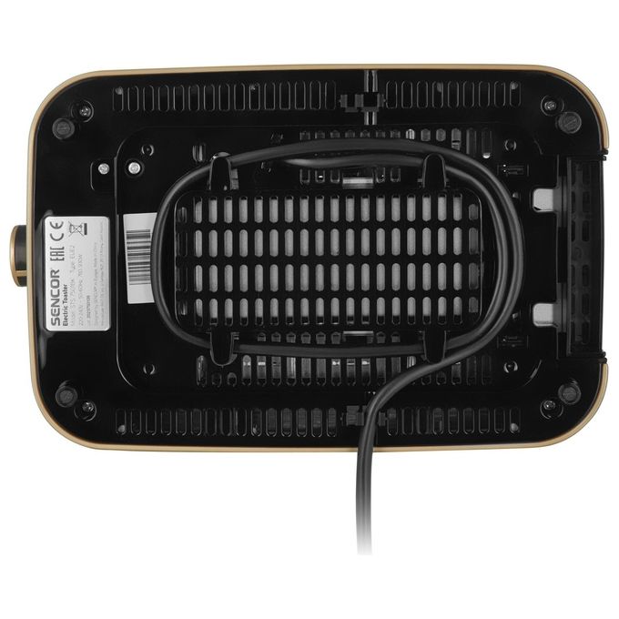 Sencor STS 7501BK Tostapane 2 Fessure 930 W 7 Livelli Doratura Colore Nero Oro