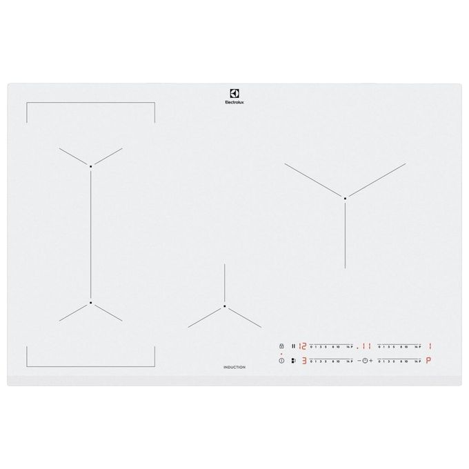 Electrolux EIL83443BW Serie 600 Piano cottura a induzione 80 cm 4 zone Bridge Slider Touch colore Bianco