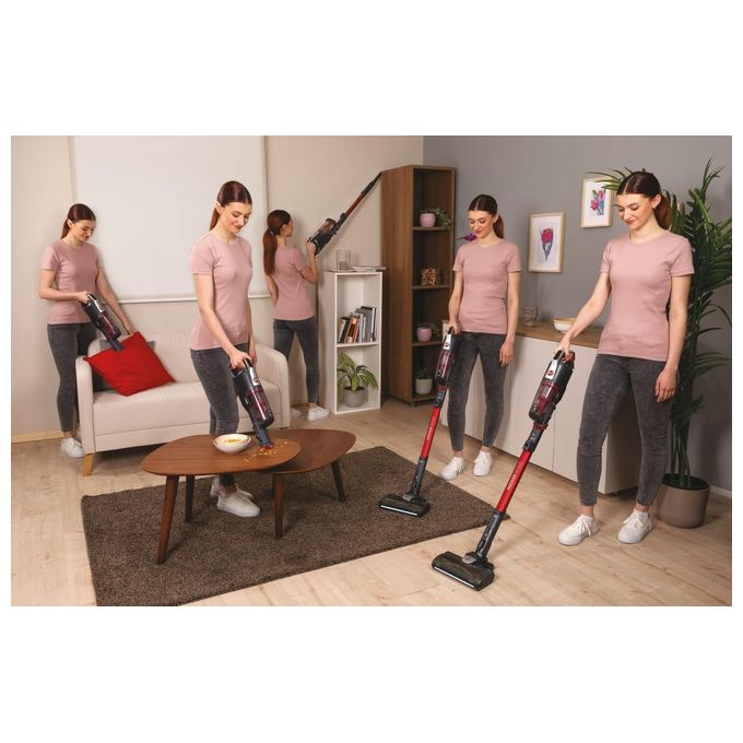 Hoover HF522STH 011 H-Free 500 Aspirapolvere Scopa Senza Sacchetto Ciclonica 0,45 L 45 min autonomia colore Grigio Titanio