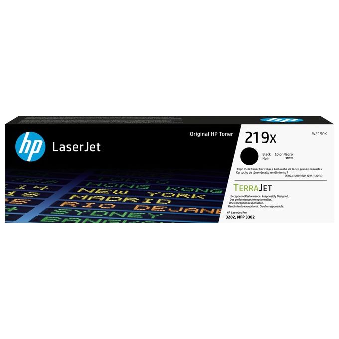 HP W2190X 219X Toner Originale Alta Capacita' LaserJet Pro serie 3202 3302 3200 pagine colore Nero