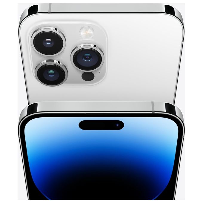 Apple MQ023QL-A iPhone 14 Pro Smartphone 6.1'' OLED 128GB 5G Chip A16 Tripla Camera 48MP colore Argento