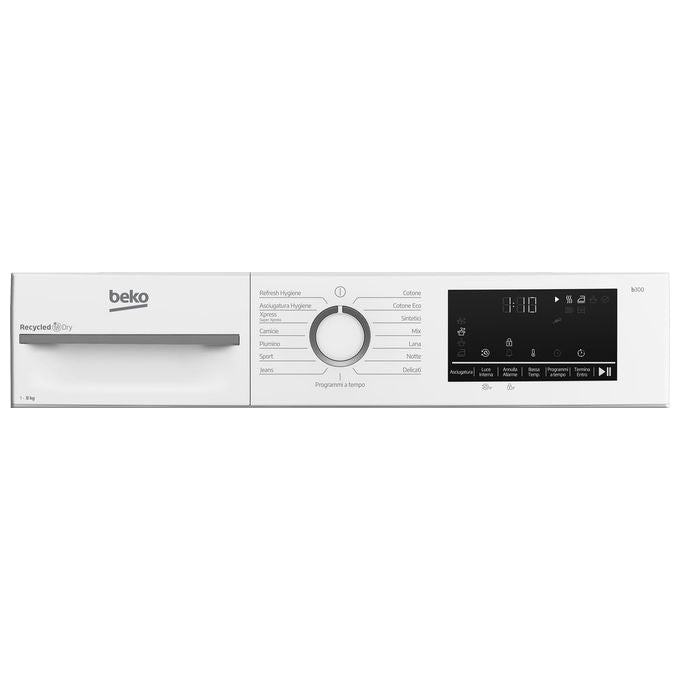 Beko BMT481WIIT NX Asciugatrice Pompa di Calore 8 Kg Classe C Motore Inverter 15 Programmi 64 dB (85x60x61 cm) colore Bianco