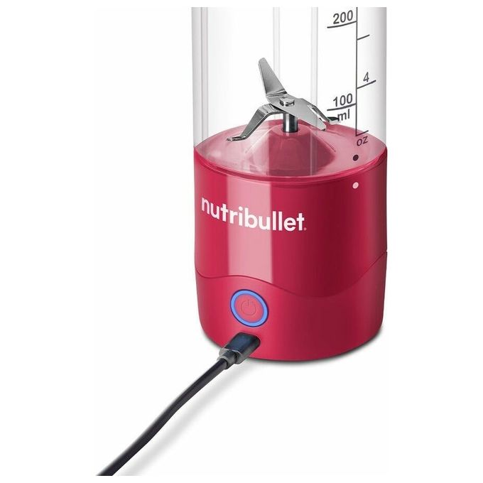NutriBullet 0C22300095 Portable Mini Frullatore Compatto Ricaricabile USB-C Capacita' 0,475 L Materiale Tritan Lama Acciaio Inox Batteria 2000 mAh colore Magenta