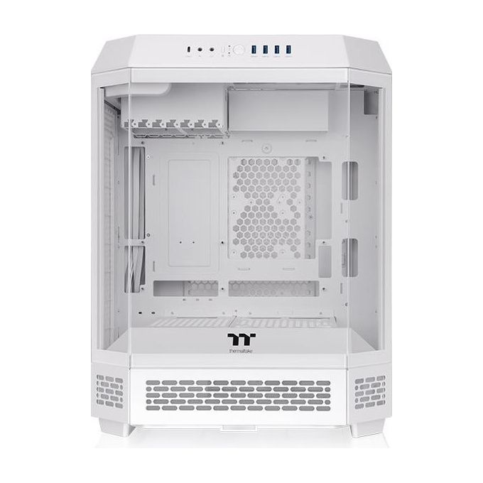 Thermaltake CA-1Z1-00M6WN-00 The Tower 600 Case PC Gaming Midi Tower ATX Vetro Temperato con Supporto Connettori Nascosti e Ventole Preinstallate colore Bianco