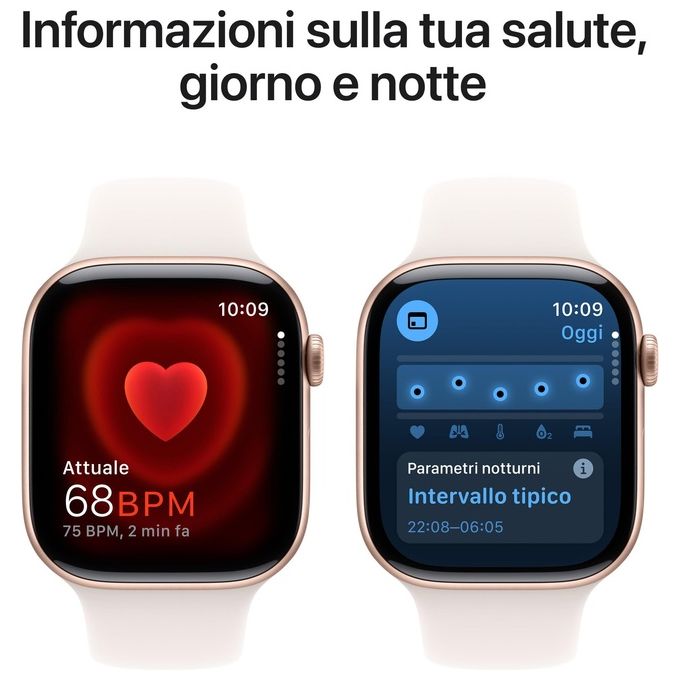 Apple MWWU3QL-A Apple Watch Series 10 GPS 46 mm Smartwatch con Cassa in Alluminio e Cinturino Sport Loop colore Rosa fard