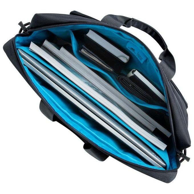Rivacase 7531 Alpendorf Borsa Ventiquattrore per Notebook fino a 16'' in Poliestere Riciclato RPET con Tasca Imbottita e Tracolla Rimovibile colore Nero