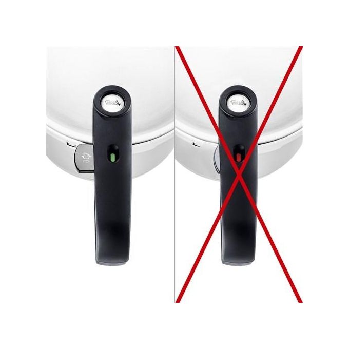 Fissler 622-412-06-070-0 Vitavit Premium Pentola a pressione 6 L 22 cm 4 livelli cottura inclusi induzione acciaio inox colore Acciaio