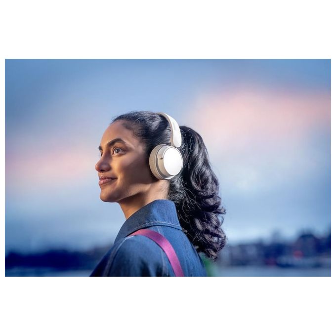 Philips TAH4209WT-00 Serie 4000 Cuffie a Padiglione Wireless Bluetooth 5.3 55 ore Microfono Integrato colore Bianco