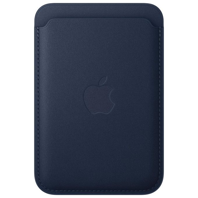 Apple MA6X4ZM-A Portafoglio MagSafe in Tessuto FineWoven Compatibile con iPhone fino a 3 Carte colore Blu profondo