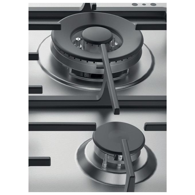 Hotpoint PPH 60G D-IX Piano cottura a gas 60 cm 4 fuochi griglie in ghisa accensione elettronica colore Inox
