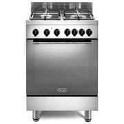 De'Longhi GEMMA66GVL Cucina a gas libera installazione 4 fuochi doppia corona griglie ghisa forno ventilato 65 L 6 funzioni Classe A (60x60x86 cm) colore Inox