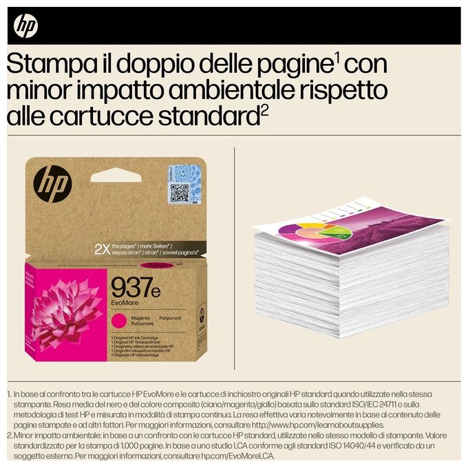 HP 4S6W7NE Cartuccia di Inchiostro Originale EvoMore Resa Elevata 1650 Pagine colore Magenta