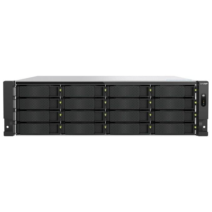 QNAP TS-H1677AXU-RP-R7-32G Server di archiviazione Armadio 3U AMD Ryzen 7 7745 32 GB DDR5 16 bay 2x550W 10GbE colore Nero Grigio