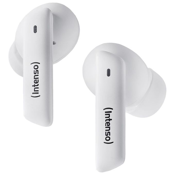 Intenso 3720502 Buds Pro Auricolari Wireless TWS con Hybrid ANC Bluetooth 5.3 Fino a 35 Ore di Riproduzione colore Bianco
