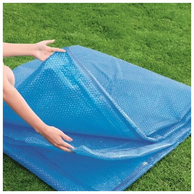 Intex 28015E Copertura Solare per Piscina Rotonda diametro 538 cm 160 micron compatibile 549 cm colore Blu