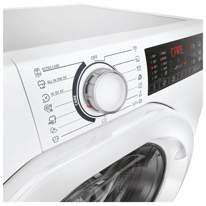 Hoover H-WASH 350 H3WP4474TAM6-1-S Lavatrice slim a carica frontale 7kg classe A 1400 giri 9 cicli Care controllo remoto Bianco 60x45x85