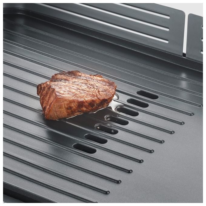 Severin PG8564 Griglia Elettrica da Tavolo Plancha 2300 W Superficie Cottura 50x30 cm con Piastra Antiaderente Rimovibile colore Nero