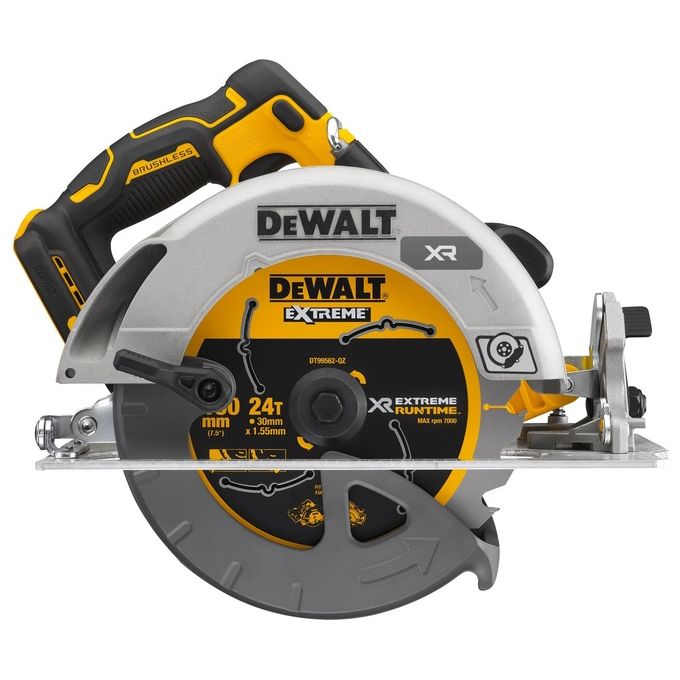 DEWALT DCS573NT-XJ Sega Circolare a Batteria 18V Brushless Diametro Lama 190 mm Profondita' di Taglio 67 mm Inclinazione 57° Luce LED Freno Elettronico colore Giallo-Nero