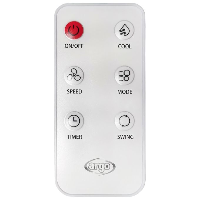 Argo POLIFEMO KIRK Raffrescatore Evaporativo 80W Serbatoio 7L 1200 m³-h 64 dB Telecomando colore Bianco