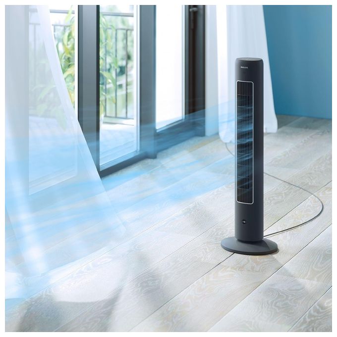 Philips CX5535-11 Serie 5000 Ventilatore a Torre 40W 2230 m³-h 28dB Telecomando Timer Aromaterapia colore Grigio