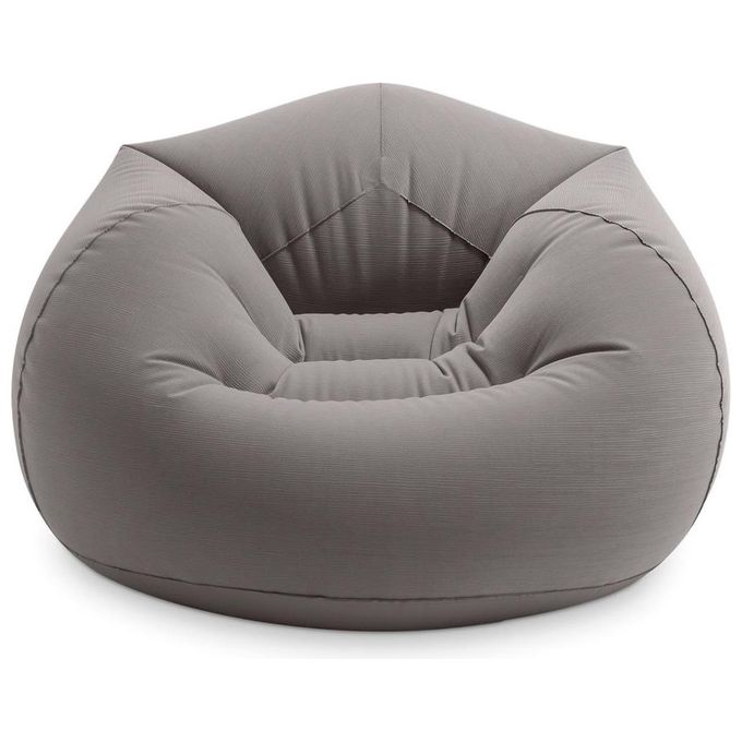 Intex Poltrona Sacco 107x104cm Gonfiabile Gioco Estivo Estate Gioca 901 Tinta Unita Grigio