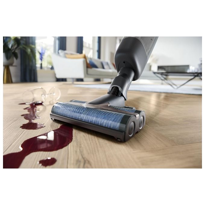 Philips XW7110-01 AquaTrio Serie 7000 Aspirapolvere Lavapavimenti Senza Filo Wet and Dry Autopulizia 180 m² 25 min colore Champagne Grigio
