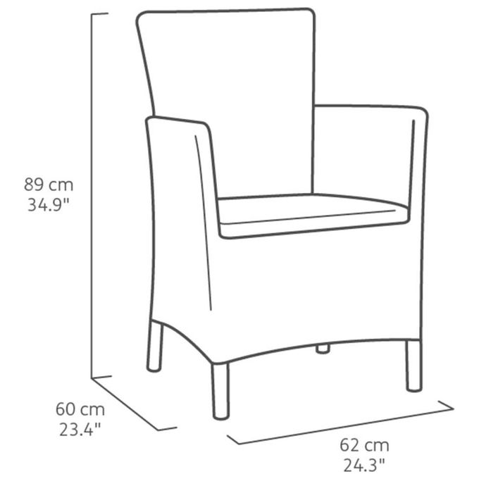 Keter Set Mobili Da Giardino Iowa Cappuccino