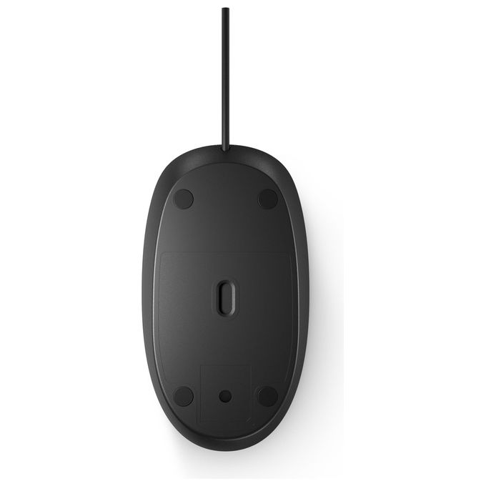 HP Mouse 125 Wired Cablato USB Nero