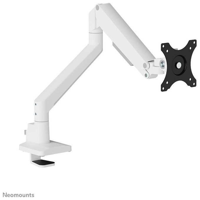 Neomounts W128881660 DS70-250WH1 Supporto da Scrivania per Monitor 17''-35'' Portata 9 Kg Regolazione Altezza 21,5-49,5 cm con Molla a Gas colore Bianco