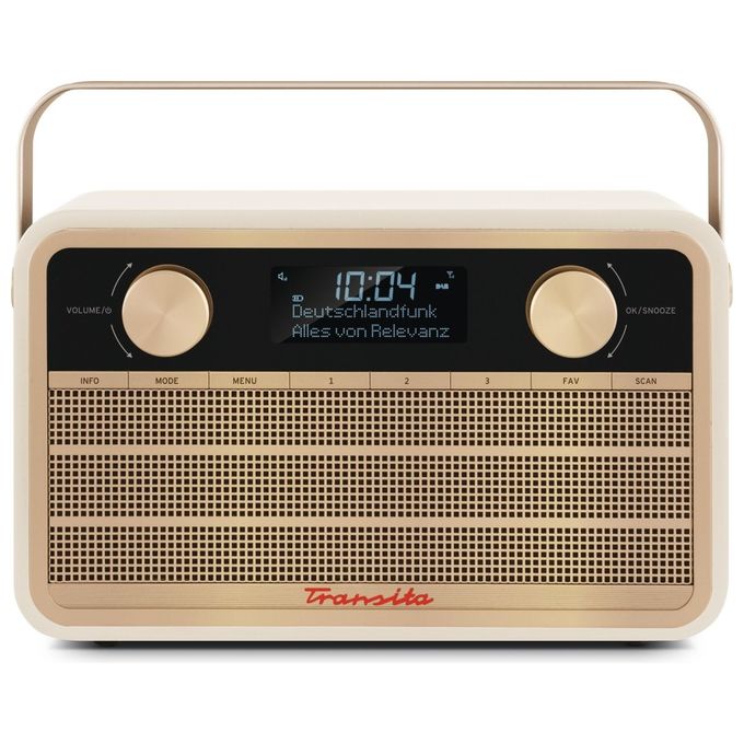TechniSat 0001-3992 Transita 120 Radio Portatile Digitale DAB+ FM RDS 5 W RMS Display LCD Retroilluminato Blu Batteria 30 Ore colore Beige