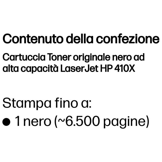 HP 410X Alta resa nero originale LaserJet cartuccia toner ( CF410X ) per Color LaserJet Pro M452dn, M452dw, MFP M477fdn, MFP M477fdw, MFP M477fnw